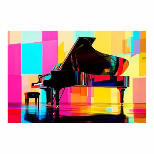 Tableau abstrait sur toile pour habiller un grand mur de salon et chambre rose