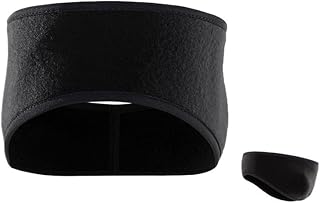 Cubreorejas de forro polar colorido para invierno, para hombres y mujeres, correr, esquí, deportes al aire libre, cubreorejas (negro)