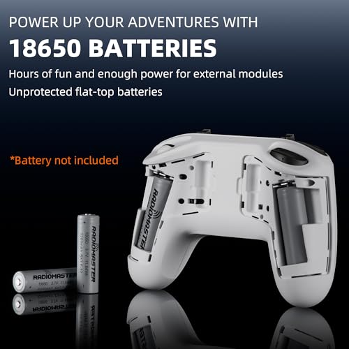 Radiomaster T8L ELRS 2,4 GHz RC-Fernsteuerung, Hall-Gimbaln, USB-C, Simulatorkompatibel für FPV-Drohne, Auto, Boot, Hubschrauber (Weiß)