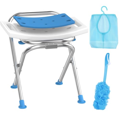 Stainless Steel Foldable Shower Chair 400lb Portable Seat