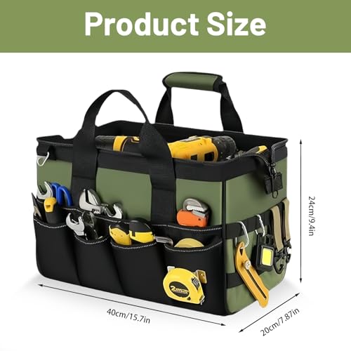 Sac à outils de grande capacité en tissu Oxford ultra résistant à l'usure - 3
