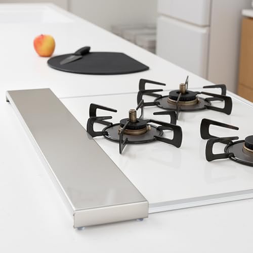 【薄型フラット】 排気口カバー ガスコンロ カバー コンロカバー 水はね防止スクリーン【Latuna ラチュナ】IH ガス キッチン コンロ レンジガード ステンレス (シルバー 60pコンロ対応)