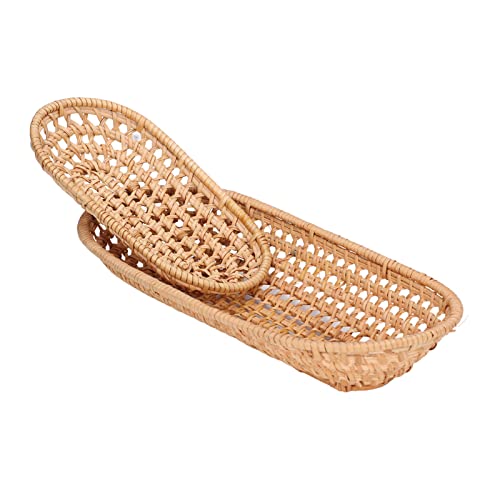 2pcs Bread Basket Handmade Rattan Storage Baskets for Bread Candy Biscuits Finger Food Fruit Serving Baskets, 2pcs Bread Basket Handmade Rattan Storage Baskets Bread Basket Handmade Rattan Storag