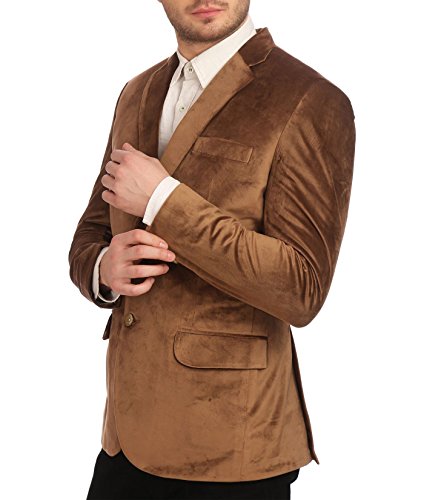Image of WINTAGE Men's Velvet Two Buttoned Notch Lapel Party Coat Blazer-4 Colors