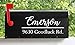 Black - Name and Address Mailbox Numbers Vinyl Decal - Personalized - Die Cut Sticker - 12.5w x 5h inches