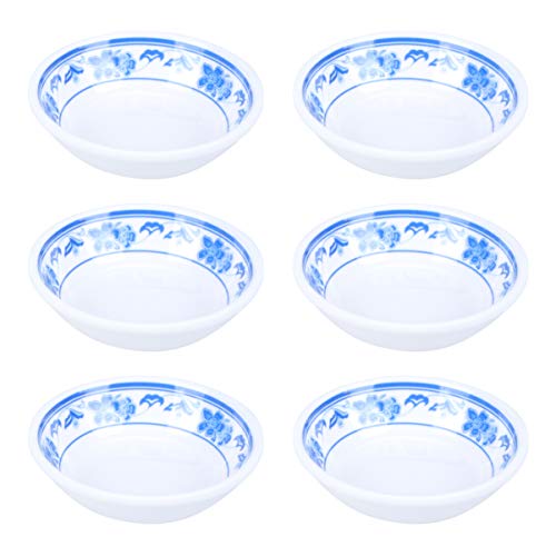 LAKIOMZ Lot de 6 mini bols à sauce ronds en mélamine pour assaisonnement à sushis, soucoupes et apéritifs (B) Cover