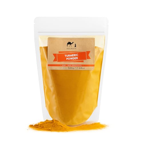 Silk Route Spice Company Turmeric Powder 500g Resealable Pouch High Grade Clean Treated Bulk Turmeric Powder
