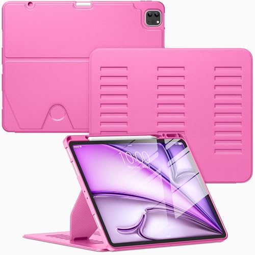 VIKESI Case for iPad Air 13 inch (M4) 2026 / (M3) 2025 / (M2) 2024,Multiple Angles Magnetic Stand Cover,Shockproof Soft Back,Pencil Holder,and Auto Sleep/Wake,Rose by VIKESI - Used condition - US$28.04