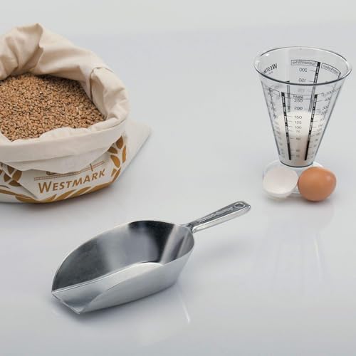 Westmark Abwiege-/Abfüll-/Futter-/Sackschaufel, Füllvolumen: 300 ml (ca. 290 g Mehl), Aluminium, Hygia, Silber, 91512291