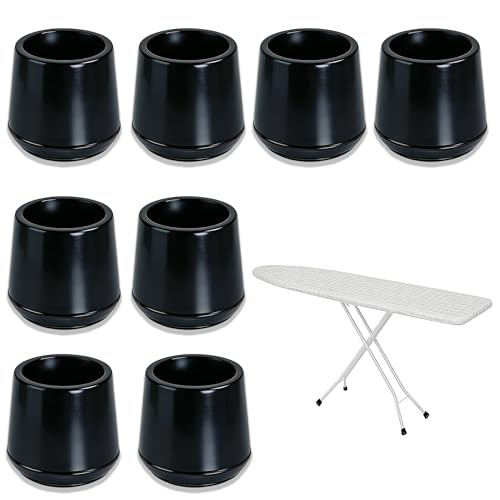 8pcs Ironing Board Feet Caps - Round Rubber Leg Tip Protectors Rubber Replacement Caps for Table Leg