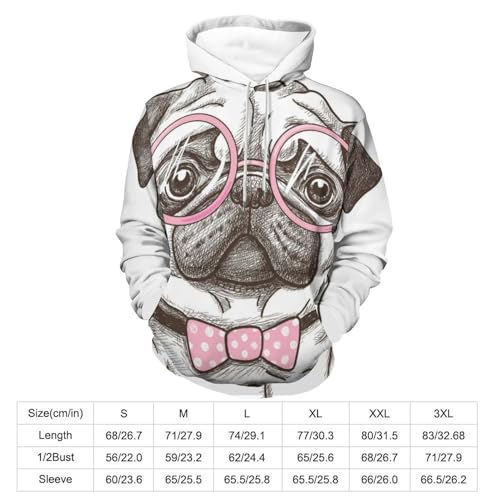 Sweat à capuche Pug rose : fini les tenues ternes avec ce pull unisexe confortable