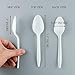Plasticpro Cutlery Plastic Teaspoons Medium Weight Disposable Silverware White (1000 Count)