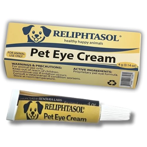 RELIPHTASOL Pet Eye Cream for Dogs, Cats, Cattle, Sheep, Horses, Birds, Puppies, Kitten and All Animals – 1 Tube