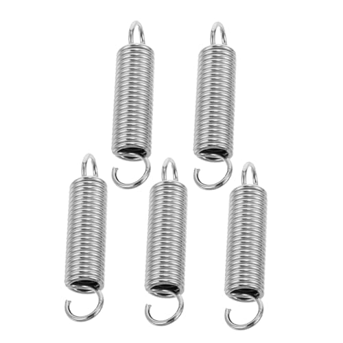 BUGUUYO 5 Piezas Resorte De Tensión Del Gancho Estirador Abrazadera Resorte De Fijación De Trampolín Equipo Ganchos Giratorios Dobles Pestillo De Puerta Vicio Silver Acero Para Muelles