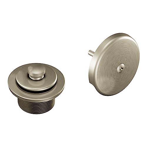 Moen Brushed Nickel Push-N-Lock Tub and Shower Drain Kit with Standard 1-1/2 Inch Threads T90331BN
