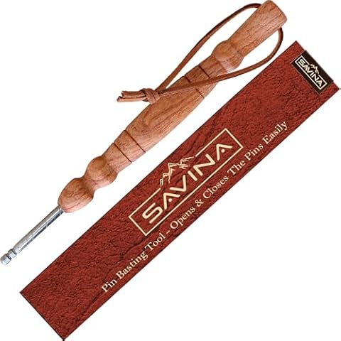 Savina Pin Basting Tool - Opens & Closes The Pins Easily, Saves Your Finger When Pinning Quilt - A Handcrafted Sewing Tool for Quilters & Sewist. Cover