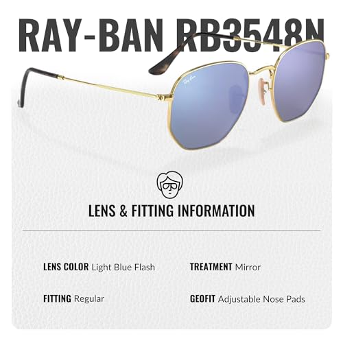 Image of Ray-Ban RB3548N HEXAGONAL FLAT LENSES Sunglasses w /Official Eyewear Kit