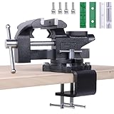 Bench Vise, 6" Jaw Width, Table Vise For Workbench,2-in-1 Multi-Purpose Heavy Duty Bench Vice With Two Multifunctional Jaws, 270° Swivel Base Home Vise for Woodworking, Welding and DIY