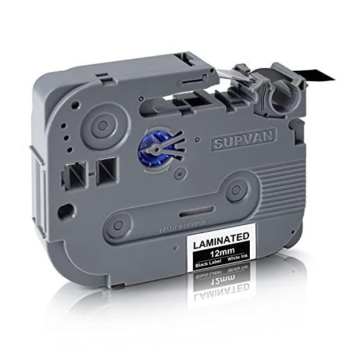 Supvan Label Maker Tape Lp5120M Adapted Label Print Paper Size Continous 0.47In X 13.12Ft Thermal Laminated Waterproof Self-Adhesive Multipurpose Labeling Tape Replacement Black #TOP3