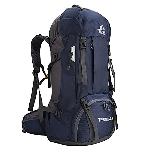 HANGYALI Hiking Backpack 60L Large Camping Travel Hiking Waterproof Daypack with Rain Cover