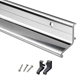 Deflettore per pioggia da 914mm - Barra di protezione in alluminio per porte a battente interno ed esterno - Barra meteo per deflusso dell'acqua piovana (Argento brillante)