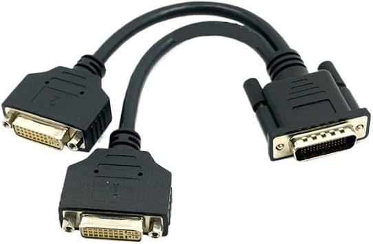 DMS-59 Pin to 2 DVI 24+5 Male to Female Y Splitter Video Cable Adapter for Computer Host Graphics Card Dual Video Cable 30cm