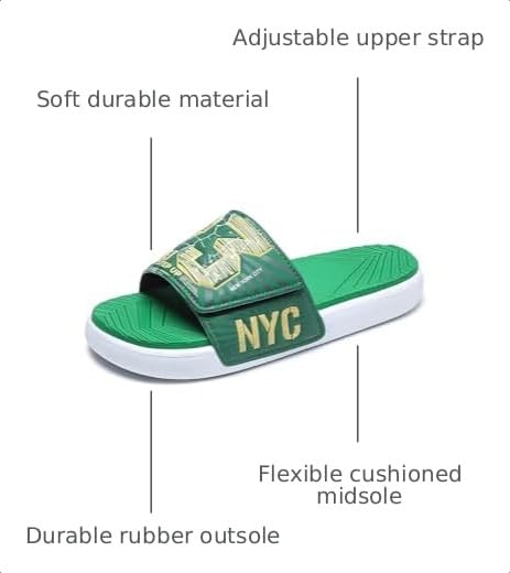 Image of DREAM LAKE Men's Sport Slide Sandals, Flexible Midsole, Casual Beach Slides