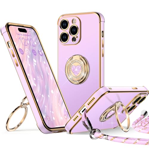 XYZ for iPhone 14 Pro Case with Stand, Phone Case with 2-Ring Kickstand