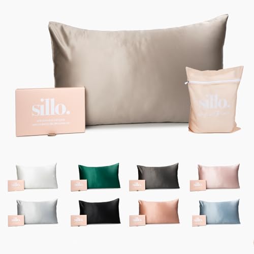 Sillo Silk Pillow Cases 2 Pack with Wash Bag