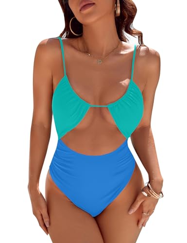 Image of Blooming Jelly Womens One Piece Swimsuit Tummy Control Bathing Suit Sexy Slimming Flattering Cute Cheeky High Cut Swimwear