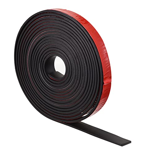 sourcing map Neopren Platten Rollen Selbstklebend Rücken Solid Gummi Streifen 4mmx10mmx5000mm