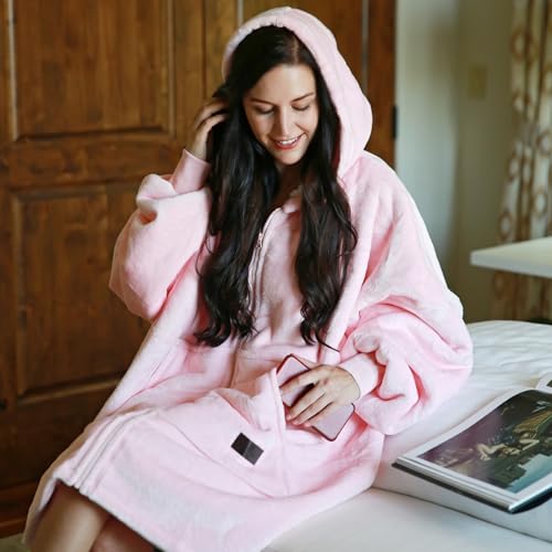 Catalonia Sherpa Wearable Blanket Hoodie – Oversized Microfleece & Sherpa — view 2
