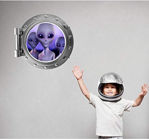 Vinilo decorativo removible portscape aliens 18" 3D miniatura 2