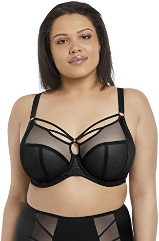 Elomi womens Sachi Strappy Underwire Plunge Bra, Black, 36H US