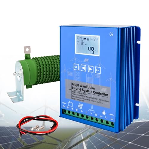 Controlador de carga híbrido 48V 12000W verde para farolas eólicas y solares