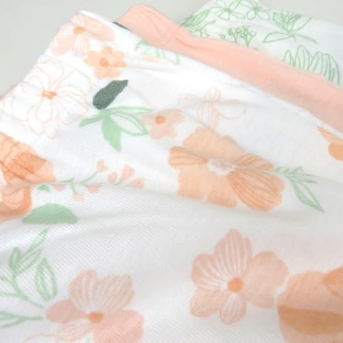 Image of HonestBaby Baby 3-Pack Footed Pants Roomy Fit Pull on Bottoms 100% Organic Cotton for Infant Baby Boys, Girls, Unisex