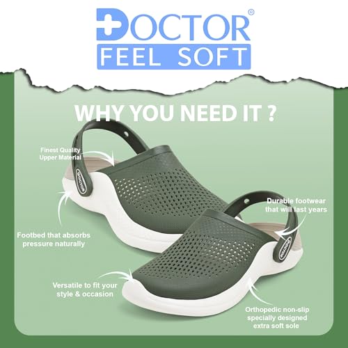 Image of Men EVA Clogs with Adjustable Back Strap | Lightweight Cushioned Footbed | Anti-Slip Sole | Everyday Wear Indoor & Outdoor Sandals for Men