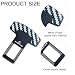 2 Stück Anschnaller Adapter, Gurtschloss Adapter, Sicherheitsgurt Clip(black and white)