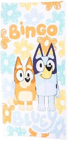Bluey Towel Kids Teens Super Soft Absorbent Bath Shower Swimming Beach Towel 300 GSM 100% Cotton 28" x 58"