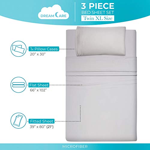 Image of DREAMCARE Twin XL Sheets - 3pc Breathable Cooling Sheets Twin XL Sheet Sets
