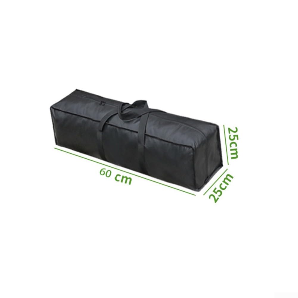 Bolsa impermeable para bastón de camping con tela Oxford y base reforzada para llevar postes de tienda de campaña, sillas plegables y equipo de pesca (60 x 25 x 25 cm)