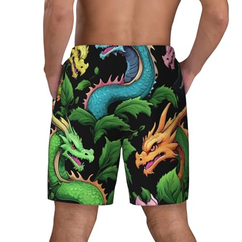 Pantalones cortos de natación para hombre con estampado casual 7