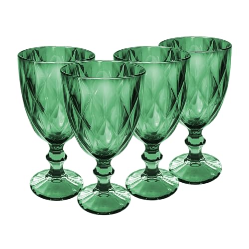 La mejor selección de Juego de copas - 5 favoritos. 43 VITTORI Copas Vidrio Vino tinto Labrada Agua Cristal 245 ML (4, Verde)