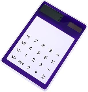 TEHAUX Computador De Mesa Calculadora Roxa Computador Desktop Computador Pequeno Calculadora Portátil Mini Calculadora Estudantes Calculadora Transparente Presente Grande Tela Sensível
