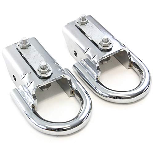 Red Hound Auto 2 New Tow Hooks Chrome 2009-2019 Compatible with Ford F-150 F150 Mounting Hardware Included Heavy Duty Steel Towing Pair Set