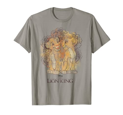 Disney Lion King Simba and Nala Watercolor Graphic T-Shirt