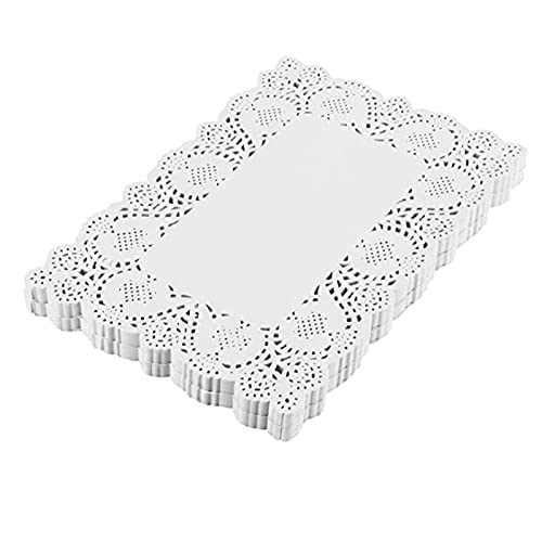 Ninesung 16 Inch Doilies for Food, 130 Pieces Disposable Doilies Paper Placemats, Disposable Placemats Rectangular Paper Doilies for Cakes, Baked Goods, Desserts, Tableware Food, Wedding, Birthday