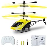 Remote Control Helicopter, Gesture Sensing Indoor Flying Helicopter Toys,RC Airplane for Teenages with 10Mins Flight, RC Helicopters for Kids with Light,Birthday Gifts for Boys and Girls (Yellow)