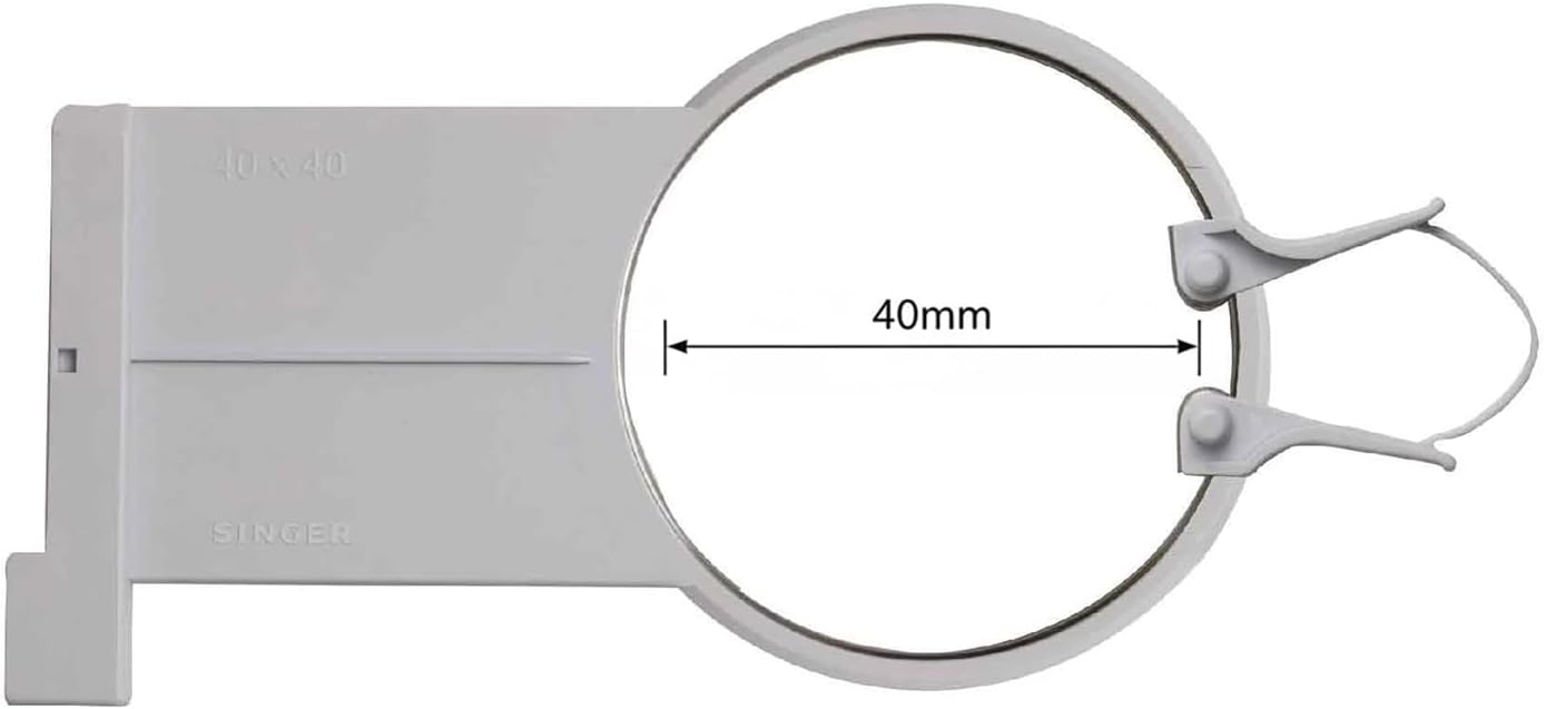 SINGER 40 x 40mm Embroidery Hoop for SE9180 & SE9150 | Precision Fit Small Design Hoop | Stabilizer Efficient | Professional Fabric Tension | Compact Hoop for Detailed Embroidery