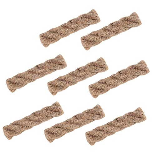 8Pcs Outdoor Fire Starter Rope Set Hemp Rope Fire Lighter for Camping and Survival for BBQ and Hiking